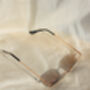 Brown Rectangle Wire Frame Sunglasses, thumbnail 4 of 6