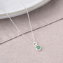 Gem Dot Chrysoprase May Birthstone Necklace, thumbnail 3 of 5