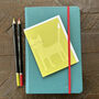 Mini Mustard Cat Greetings Card, thumbnail 5 of 5
