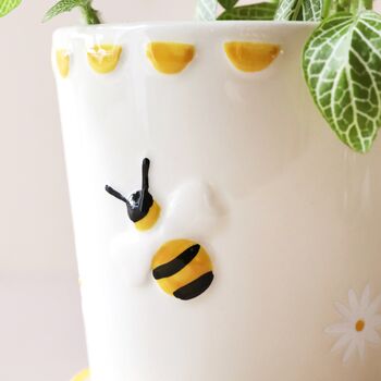 Small Bee Ceramic Planter And Tray, 2 of 8