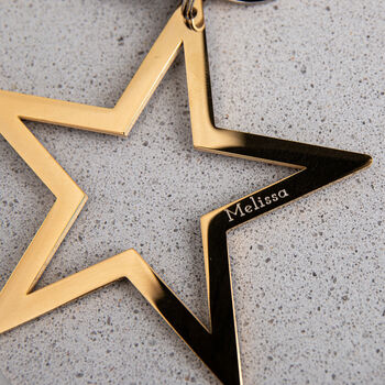 Gold Or Silver Star Keyring, 4 of 12
