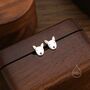 Sterling Silver Bull Terrier Dog Stud Earrings, thumbnail 3 of 11