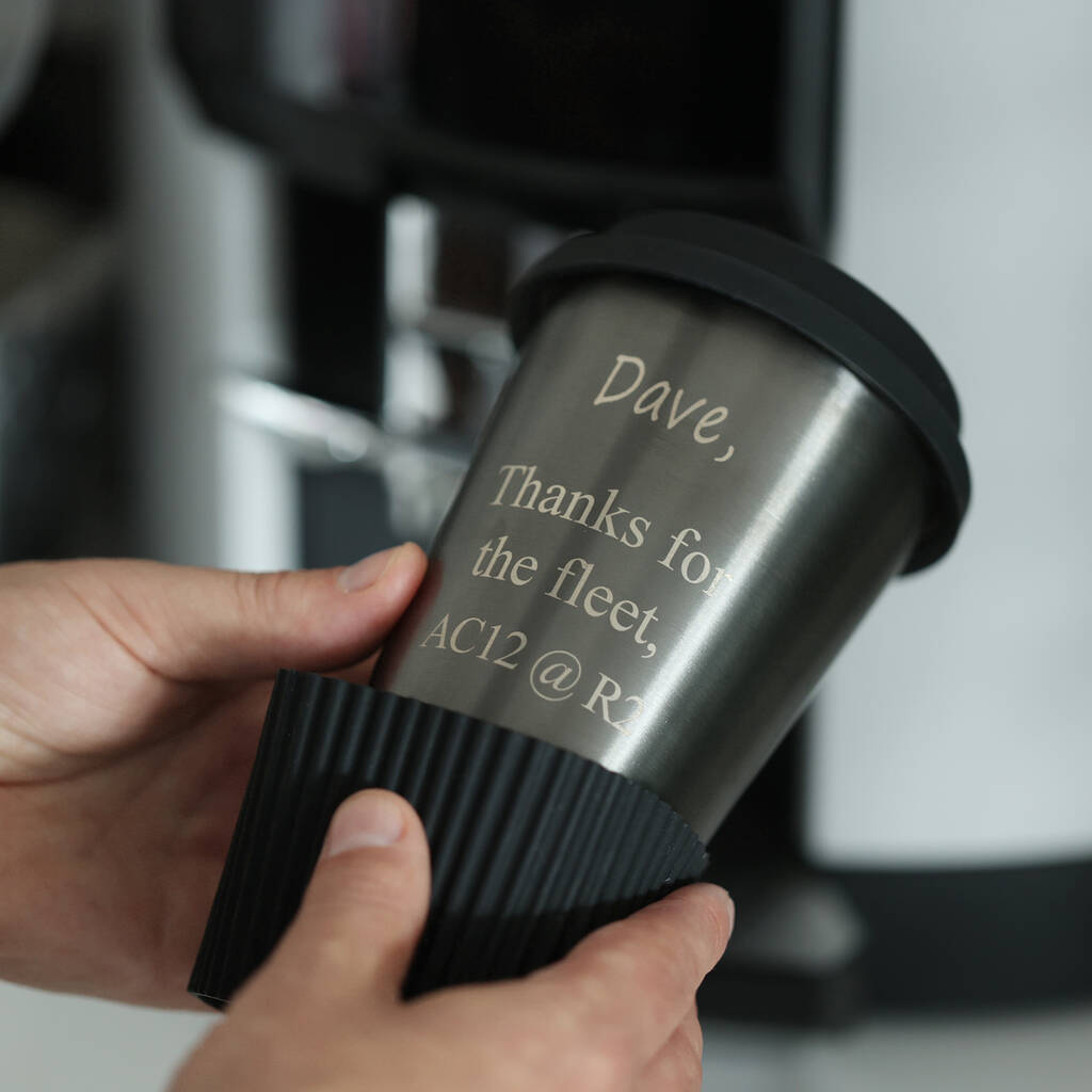 Reusable Stainless Steel Travel Coffee Mug, 1 of 8