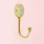 G Decor Mother Of Pearl Patterned Gold Brass Coat Hook, thumbnail 6 of 11