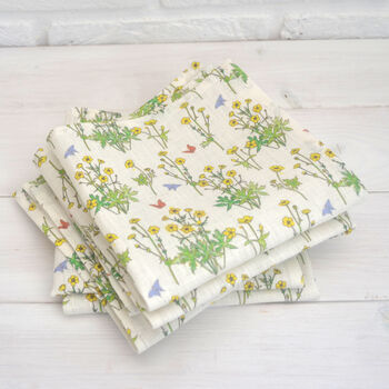 Buttercups Linen Tea Towel, 2 of 9