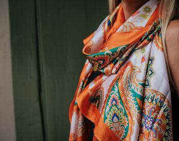 Amber Paisley Scarf, 2 of 4
