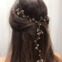 Crystal Or Freshwater Pearl Plait Hair Vine Celine 'Y', thumbnail 4 of 12
