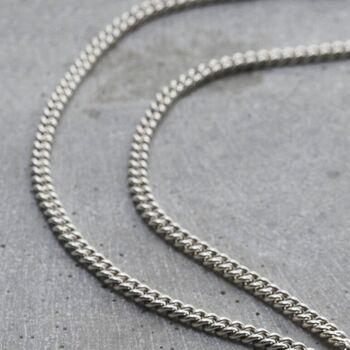 Men's Sterling Silver Curb Chain, 7 of 7