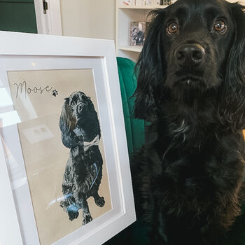 Personalised Framed Canvas Pet Portrait, 5 of 5