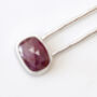 Natural Ruby Hairpin In Solid Sterling Silver, thumbnail 2 of 3