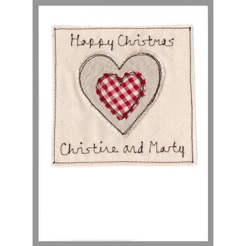Personalised Heart 1st Christmas Card For Baby Girl, Daughter, Granddaughter, 8 of 12