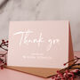 Personalised Wedding Thank You Cards In Pink And Gold, thumbnail 4 of 9