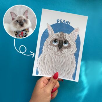 Personalised Illustration Pet Portrait Colourful Print, 4 of 8