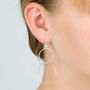 Entwined Circles Silver Earrings, thumbnail 1 of 3