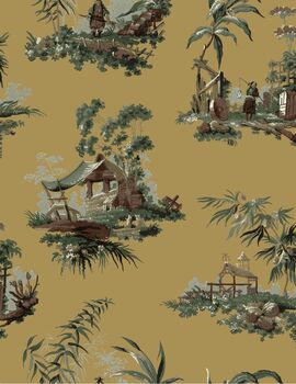 Vintage Oriental Wallpaper Ochre, 2 of 2