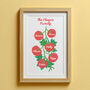 Personalised Family Tree Tomato Print, thumbnail 3 of 3