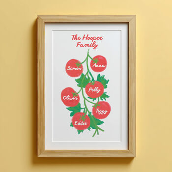 Personalised Family Tree Tomato Print, 3 of 3