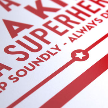 'Be A Superhero' Baby Gift Print, 4 of 10