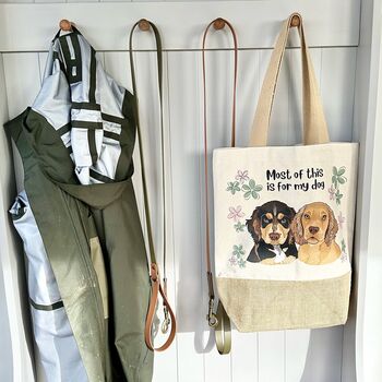 Personalised Dog Mum Cotton And Jute Floral Bag, 12 of 12