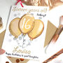 Personalised Gold Balloons Age Birthday Card, thumbnail 4 of 8