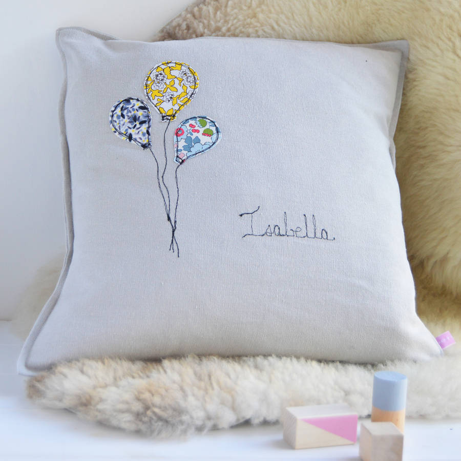 Personalised New Baby Balloon Cushion, 1 of 6