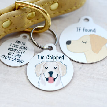 Golden Retriever Personalised Dog ID Tag, 12 of 12