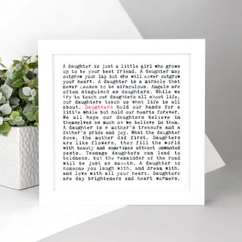 Daughter Quotes Gift Print, 2 of 10