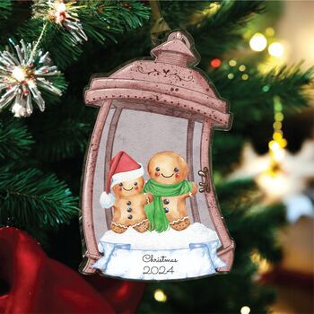 Personalised Christmas Gingerbread Lantern Hanging Decoration, 8 of 11
