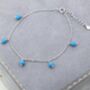 Sterling Silver Blue Turquoise Bracelet, thumbnail 2 of 10