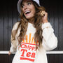 Chippy Tea Women’s Slogan Sweatshirt With Chips Graphic, thumbnail 2 of 3