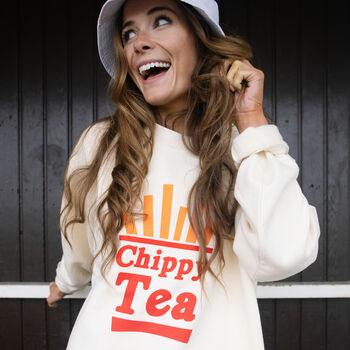 Chippy Tea Women’s Slogan Sweatshirt With Chips Graphic, 2 of 3