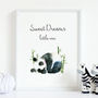 'Sweet Dreams' Cute Panda Nursery Print, thumbnail 1 of 2