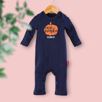 Little Pumpkin Personalised Baby Vest, 3 of 10