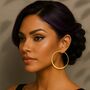 Textured Large Gold Plated Silver Hoop Earrings, thumbnail 1 of 5