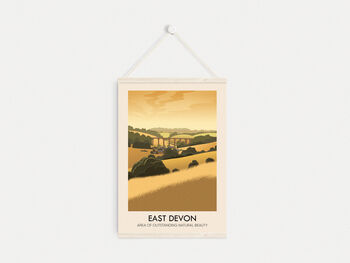East Devon Aonb Travel Poster, 6 of 8