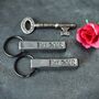 6th Anniversary Gift; Forged Dark Iron Bar Keyring, thumbnail 7 of 9