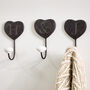 Set Of Three Personalised Heart Wall Hooks, thumbnail 1 of 4