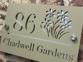 Personalised Daffodil Design House Sign Acrylic, 2 of 4