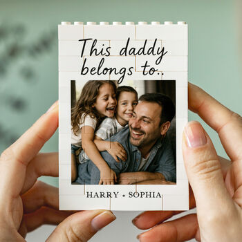 Personalised Christmas Photo Memory Block For Dad, 6 of 9