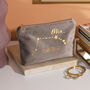 Personalised Velvet Star Sign Make Up Travel Bag For Her, thumbnail 2 of 5