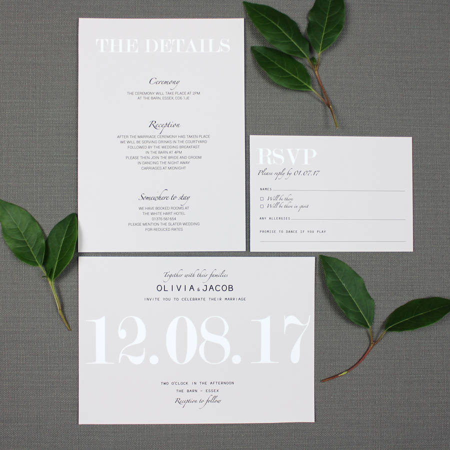 Modern Classic Wedding Invitations 6