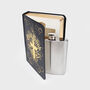 The Good Book Engraved Hip Flask In A Book, thumbnail 1 of 7