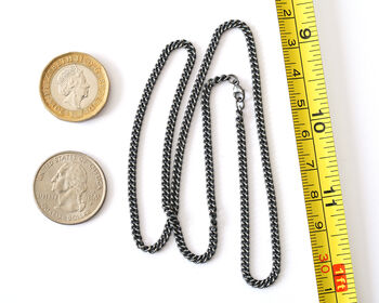 2mm Oxidised Silver Curb Chain, 2 of 4