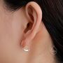 Whale Open Hoop Earrings In Sterling Silver, thumbnail 1 of 9