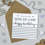 Simply Stripey Son In Law Birthday Card, thumbnail 1 of 2