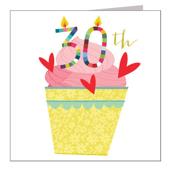 Cupcake 30th Birthday Card, 2 of 2