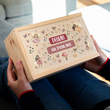 Personalised Fairy Keepsake Box With Sliding Lid, 3 of 5