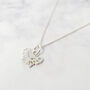 Dainty Butterfly Charm Sterling Silver Necklace, thumbnail 1 of 4