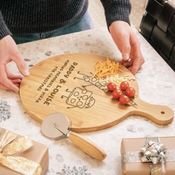 Personalised Christmas Pizza Family Board, 4 of 4