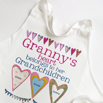 Personalised Grandma's Heart Apron, 12 of 12